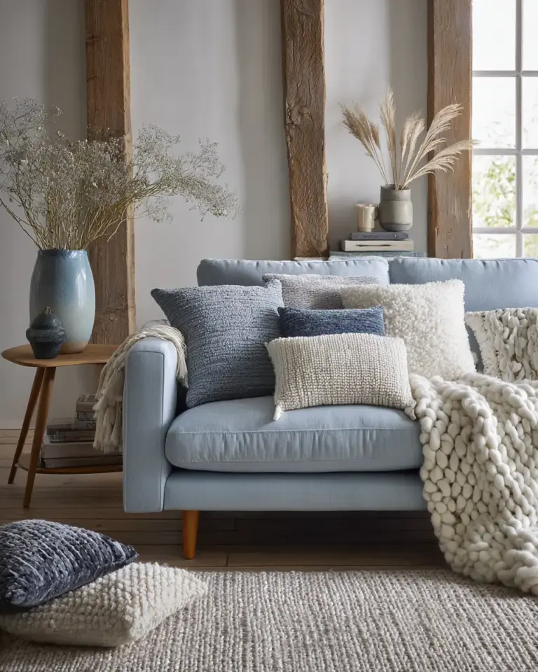 Cool Tone Living Room Decor Ideas - Featured