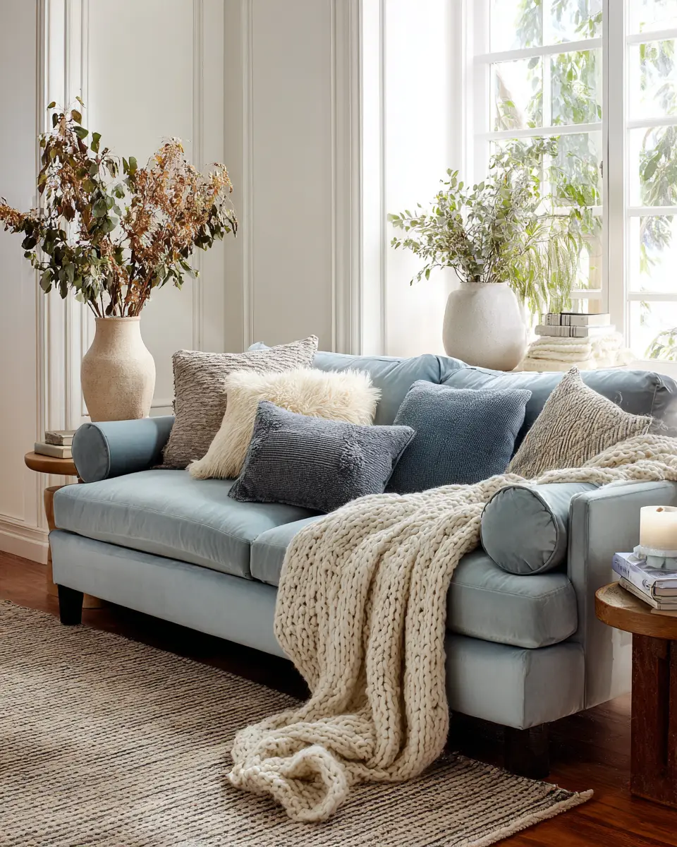 Cool Tone Living Room Decor Ideas