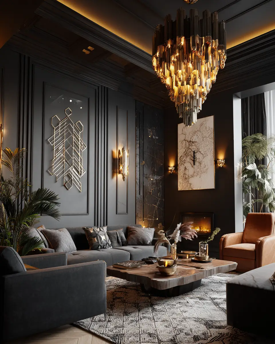 Cozy Art Deco Living Room Decor Ideas