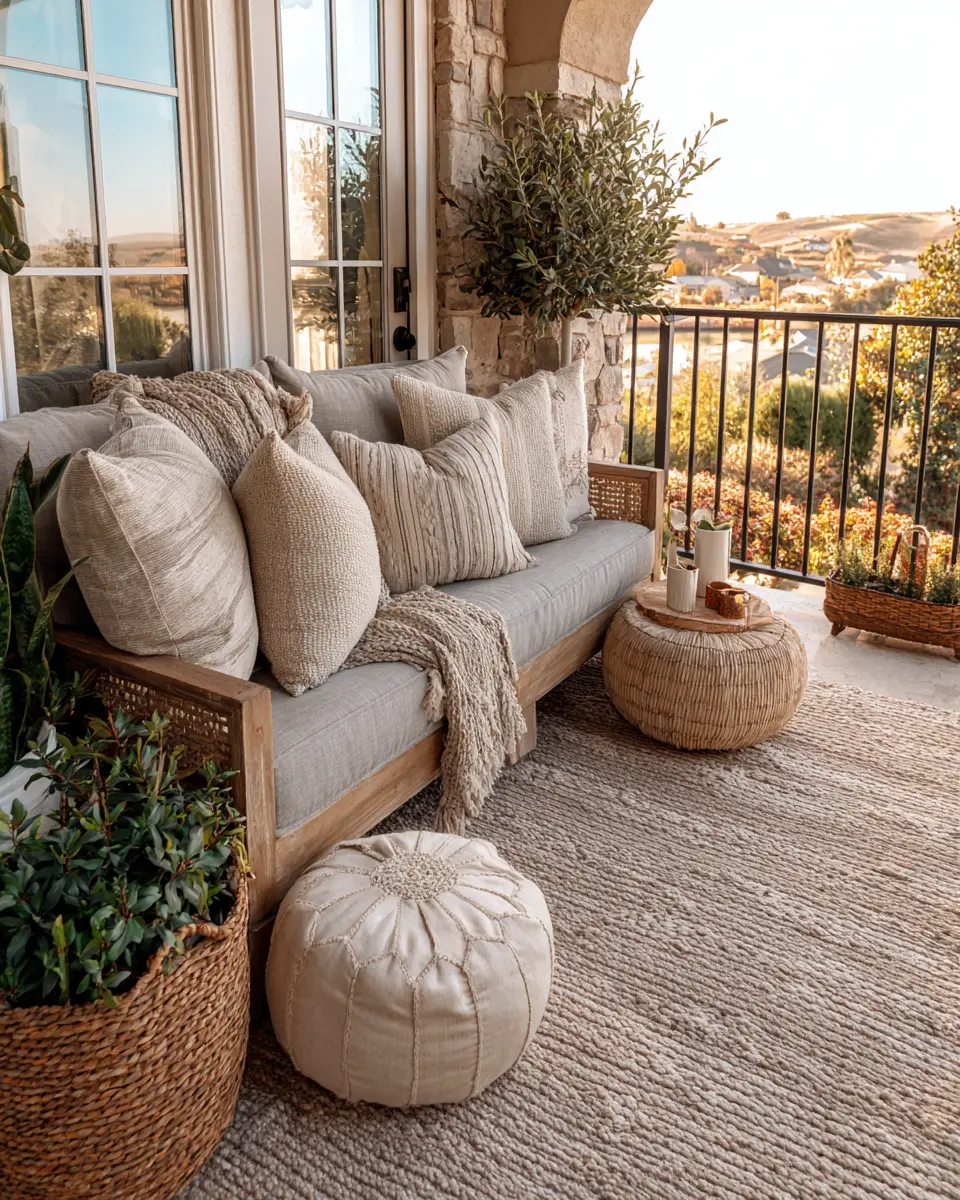 Cozy Farmhouse Balcony Decor Ideas