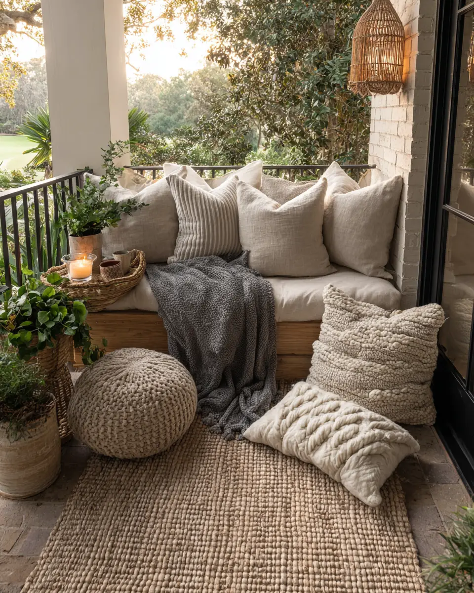 Cozy Farmhouse Balcony Decor Ideas