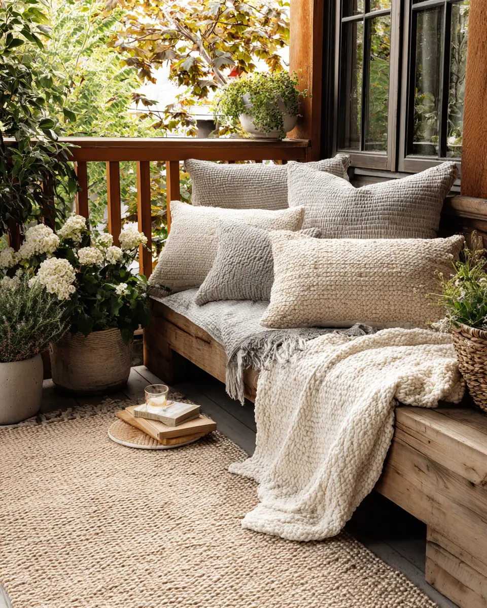 Cozy Farmhouse Balcony Decor Ideas