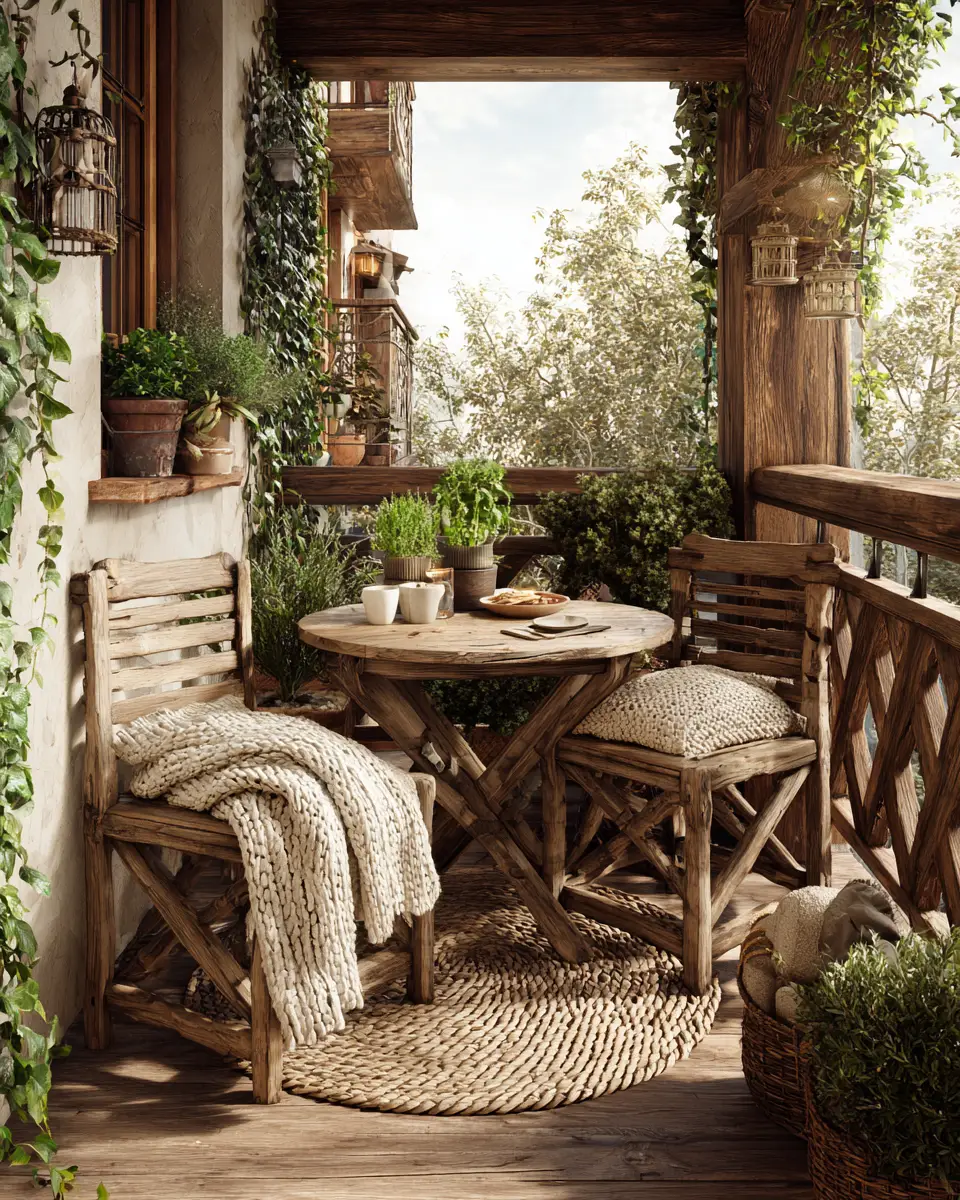 Cozy Farmhouse Balcony Decor Ideas