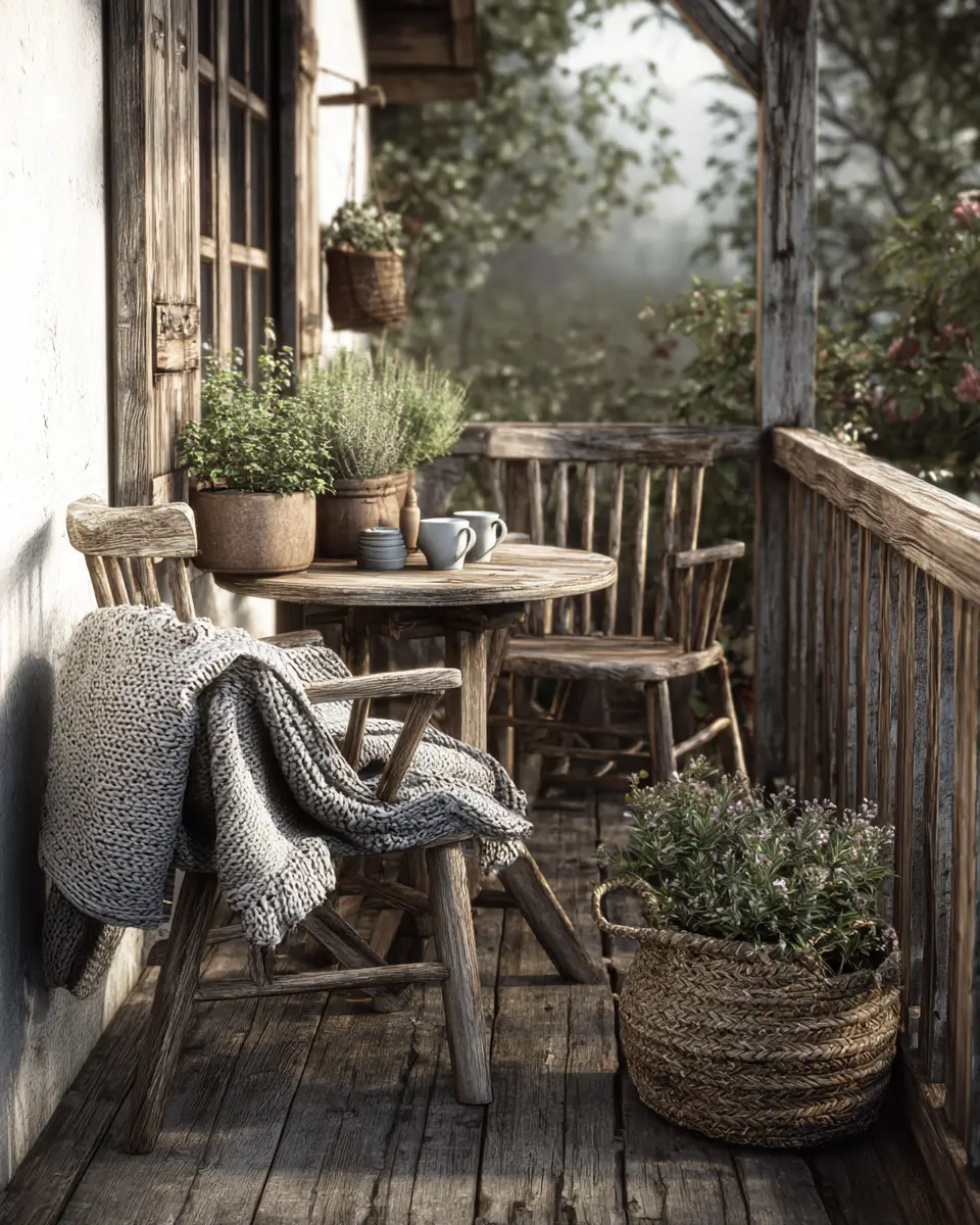 Cozy Farmhouse Balcony Decor Ideas