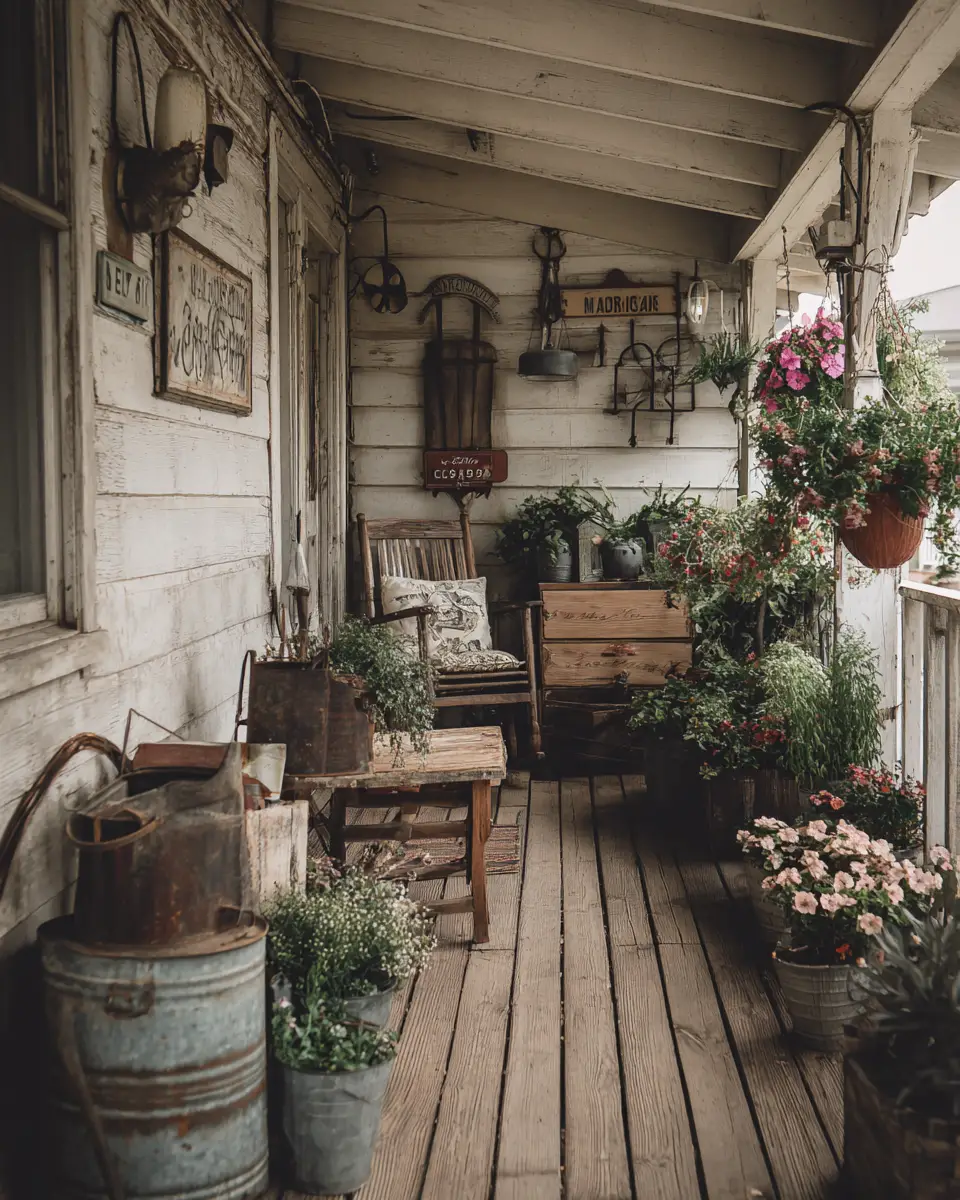 Cozy Farmhouse Balcony Decor Ideas
