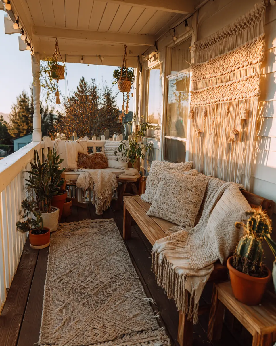 Cozy Farmhouse Balcony Decor Ideas