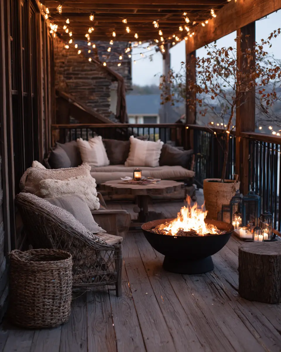 Cozy Farmhouse Balcony Decor Ideas