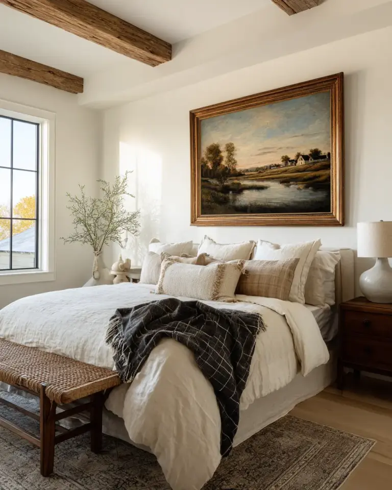 Cozy Farmhouse Bedroom Decor Ideas - Featured