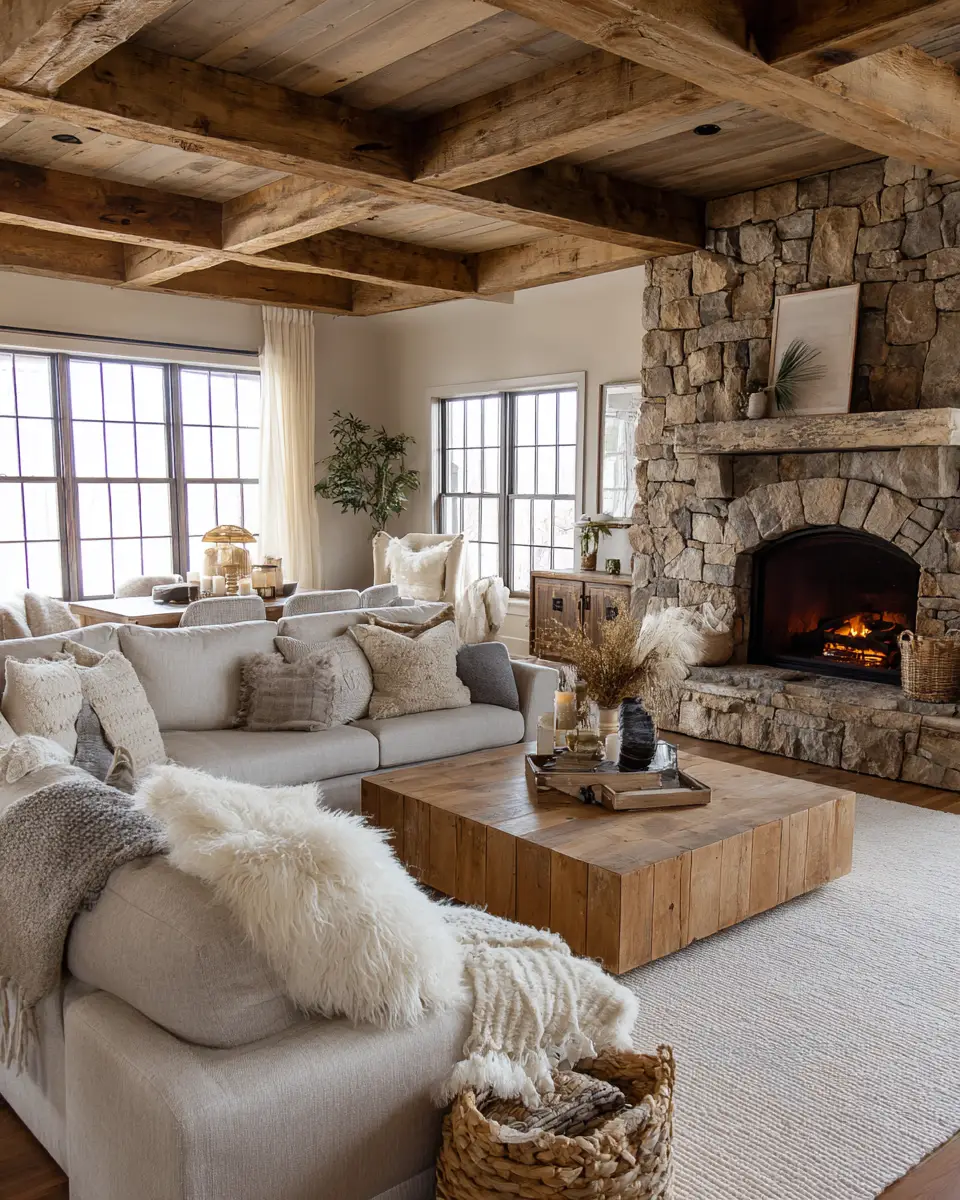 Cozy Farmhouse Living Room Decor Ideas - Featured