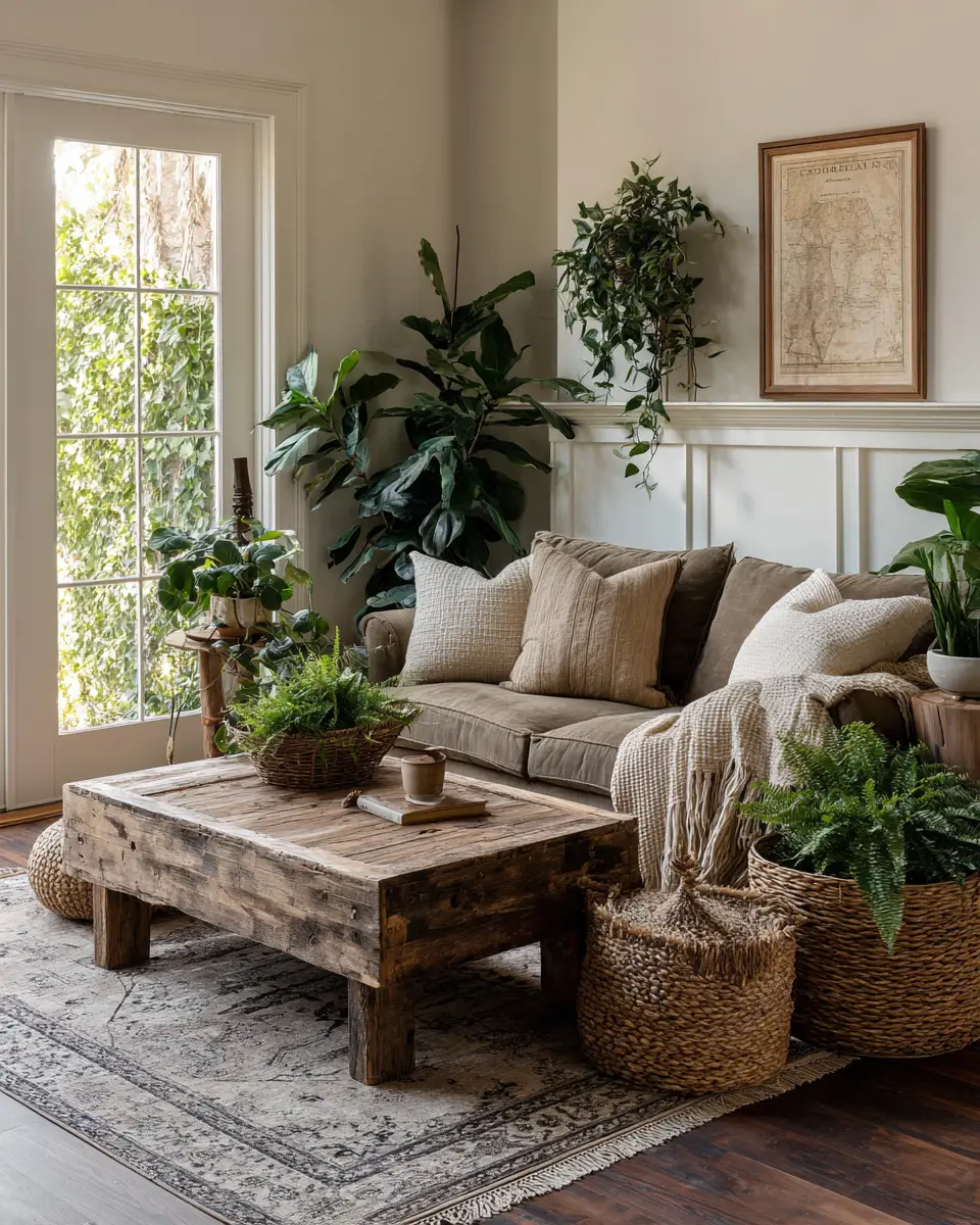 Cozy Farmhouse Living Room Decor Ideas