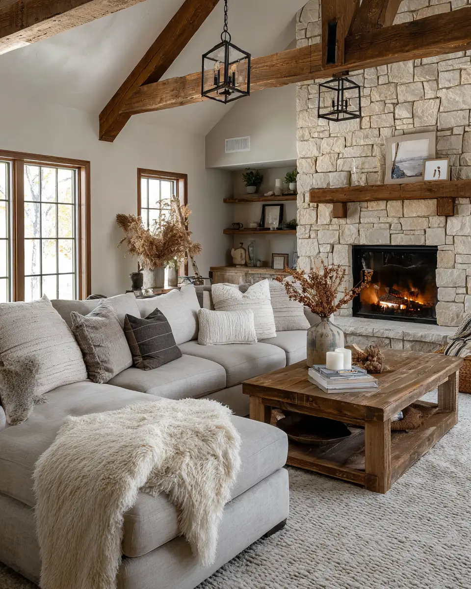 Cozy Farmhouse Living Room Decor Ideas