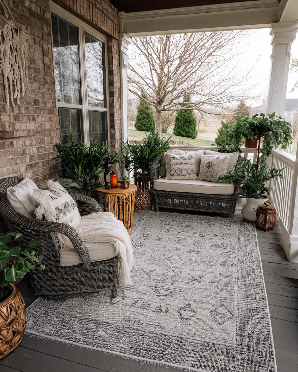 Cozy Grandmillennial Porch Decor Ideas
