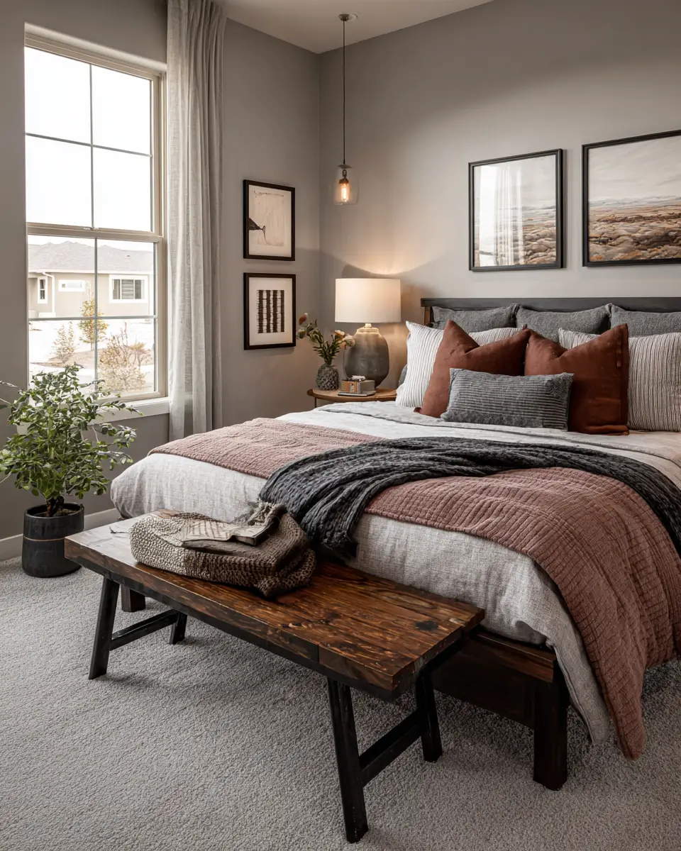 Cozy Industrial Bedroom Decor Ideas