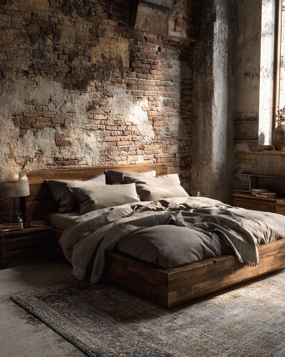 Cozy Industrial Bedroom Decor Ideas
