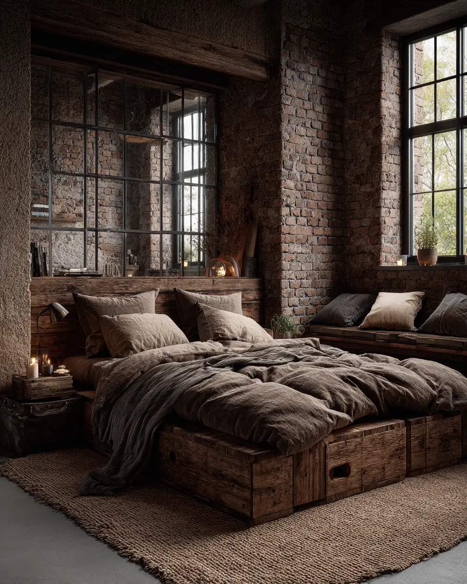Cozy Industrial Bedroom Decor Ideas