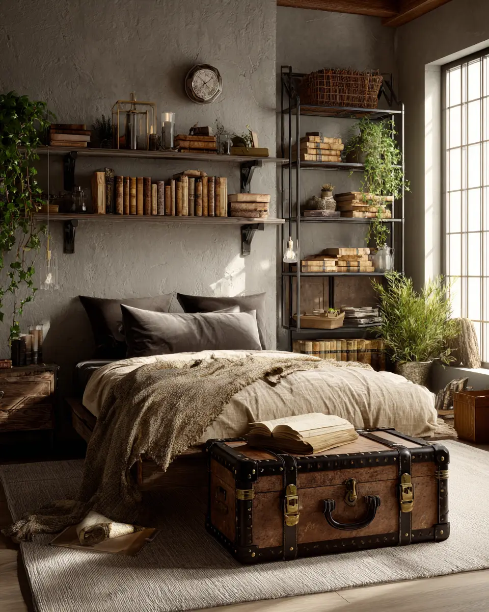 Cozy Industrial Bedroom Decor Ideas