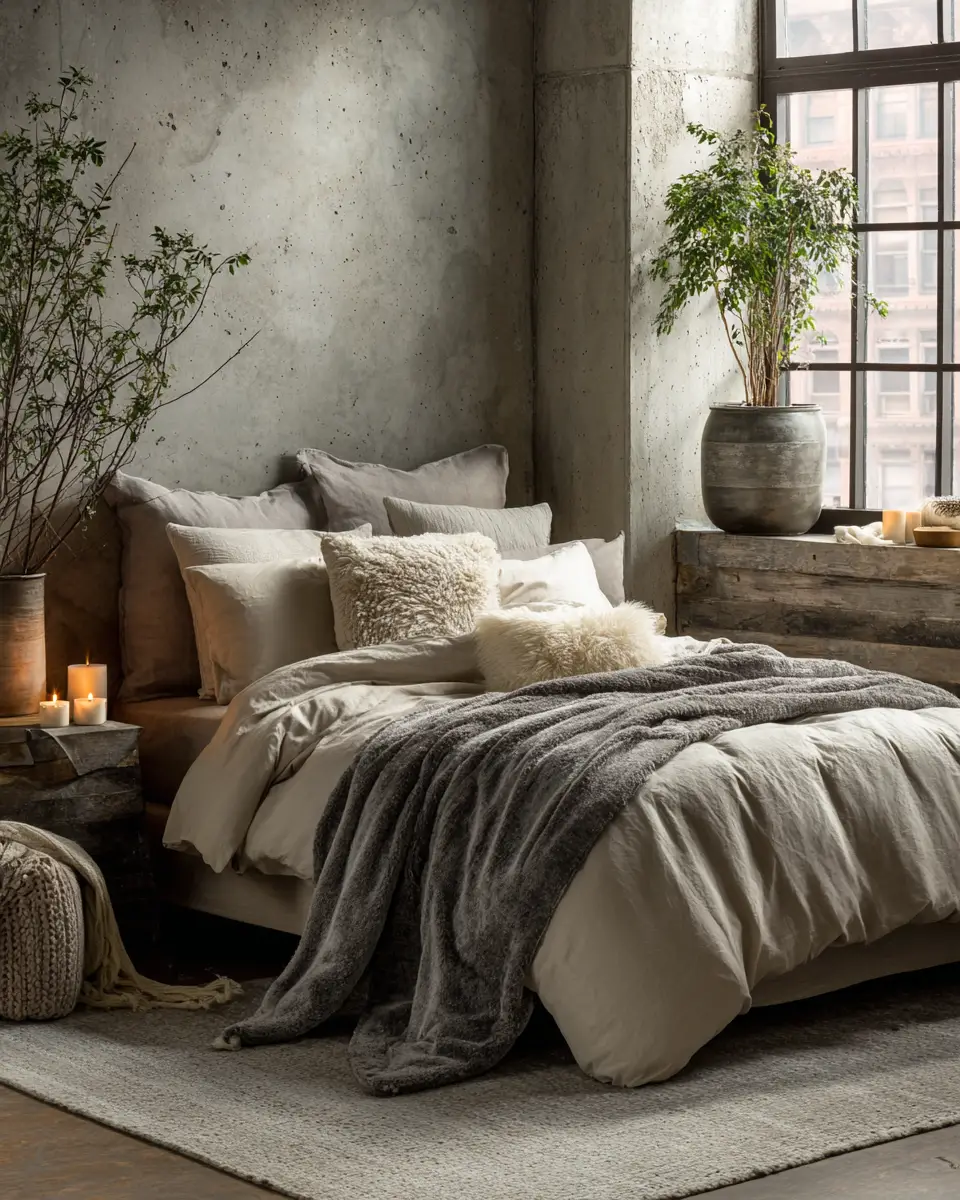 Cozy Industrial Bedroom Decor Ideas
