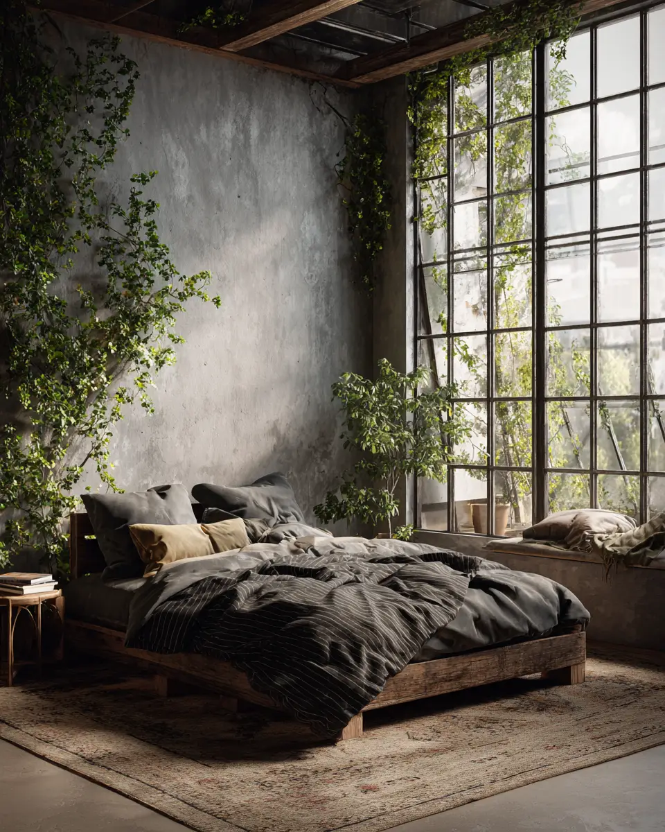 Cozy Industrial Bedroom Decor Ideas