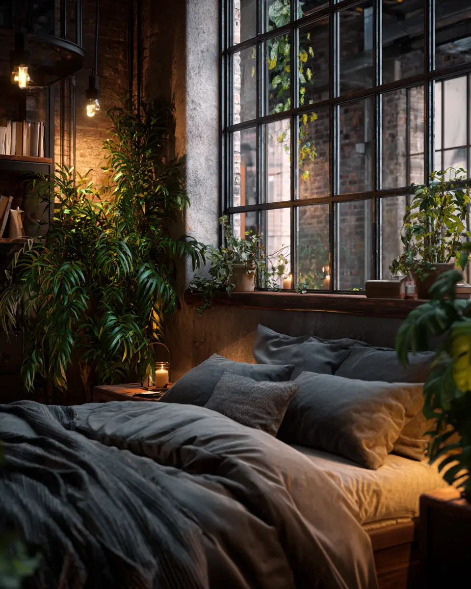 Cozy Industrial Bedroom Decor Ideas