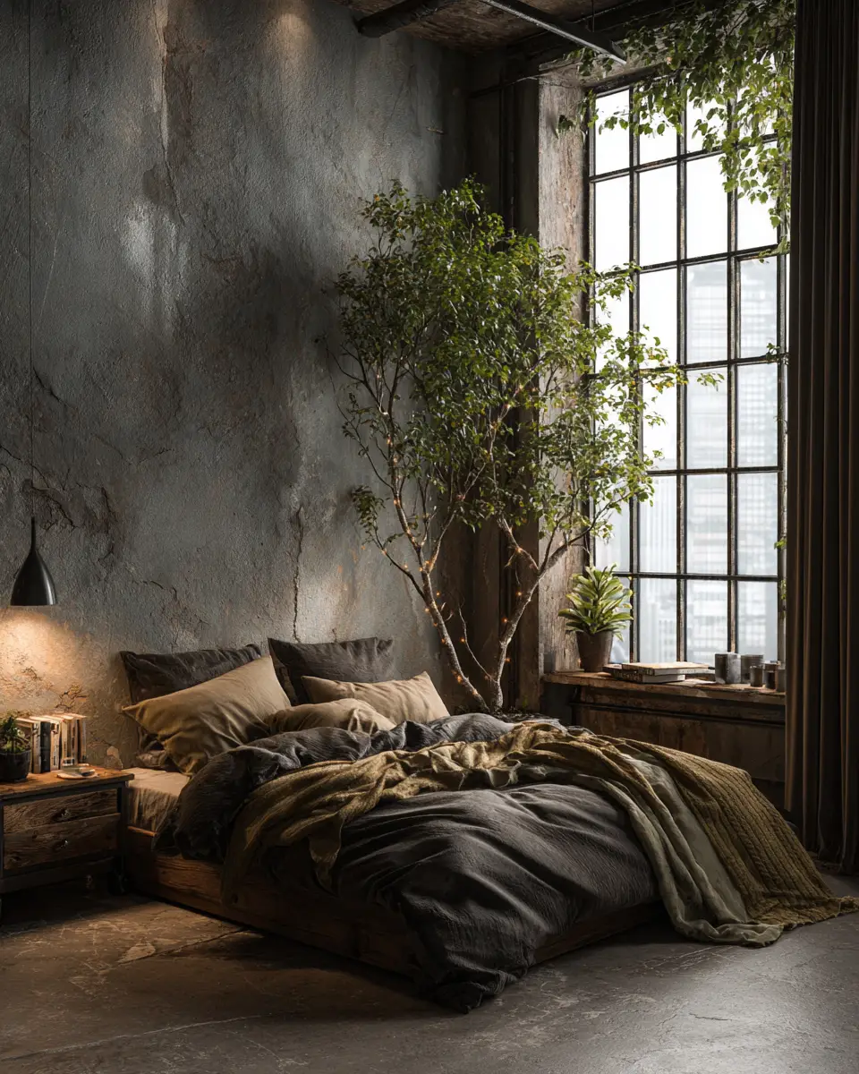 Cozy Industrial Bedroom Decor Ideas