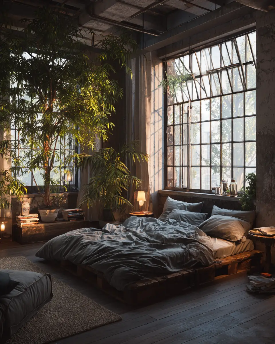 Cozy Industrial Bedroom Decor Ideas
