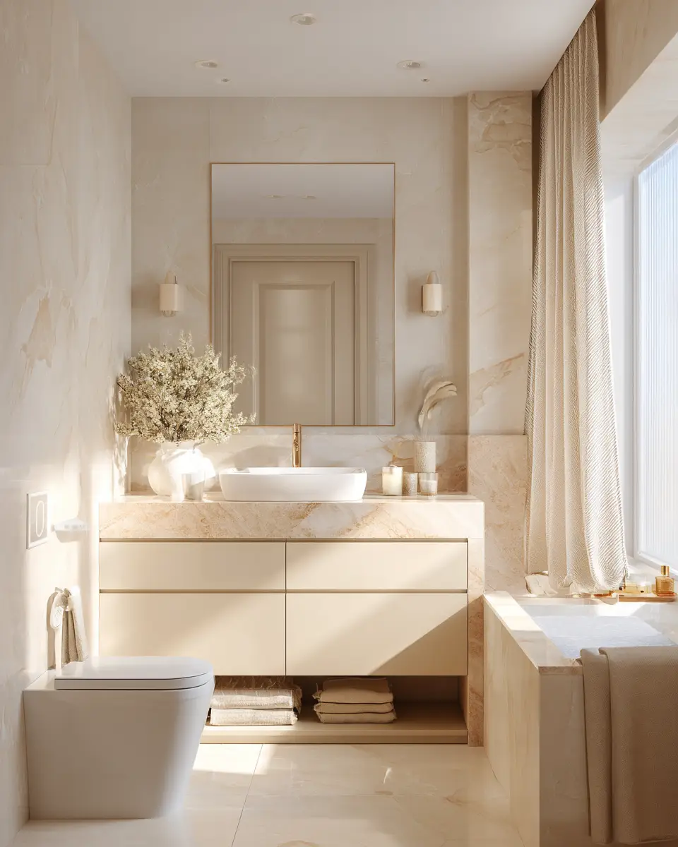 Cream Bathroom Decor Ideas