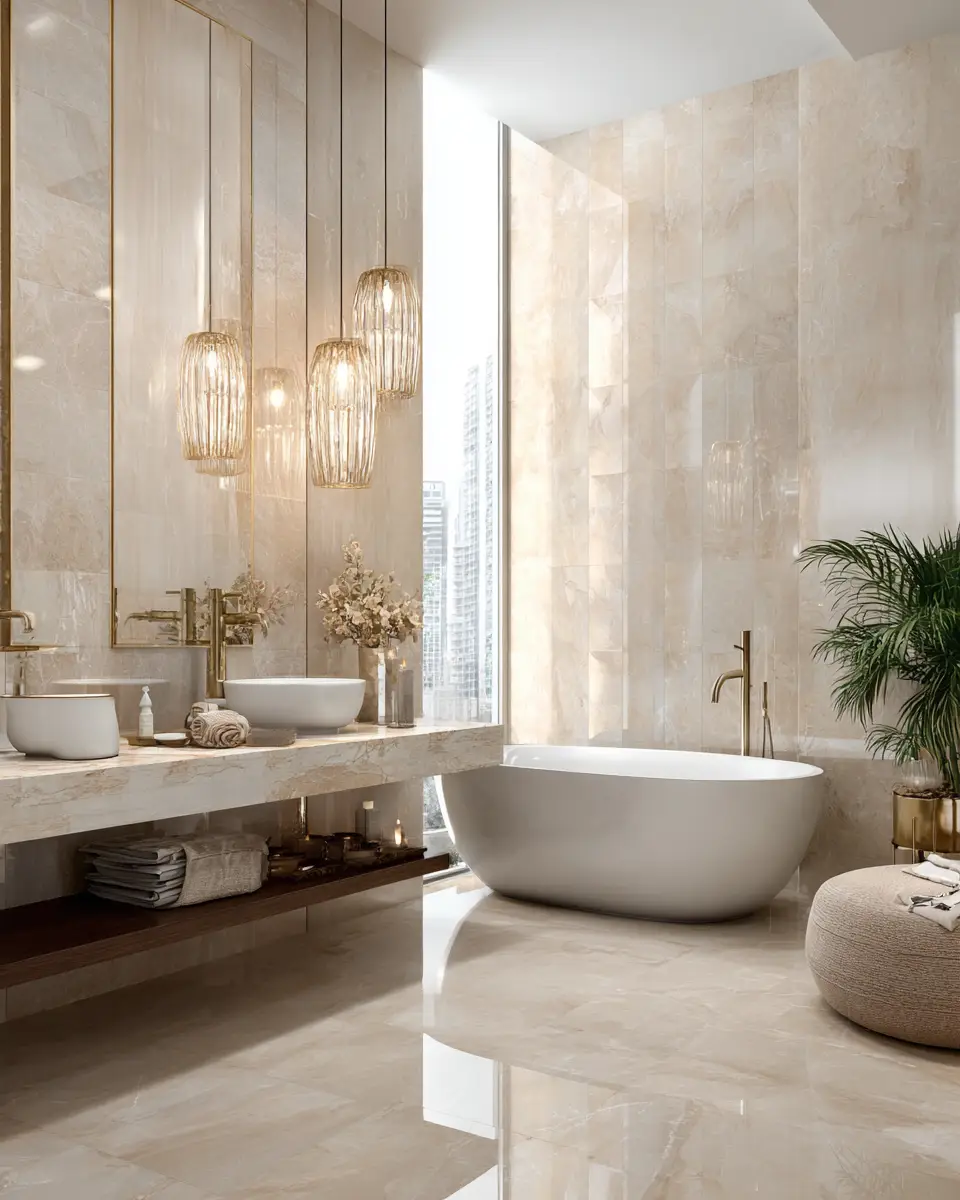 Cream Bathroom Decor Ideas