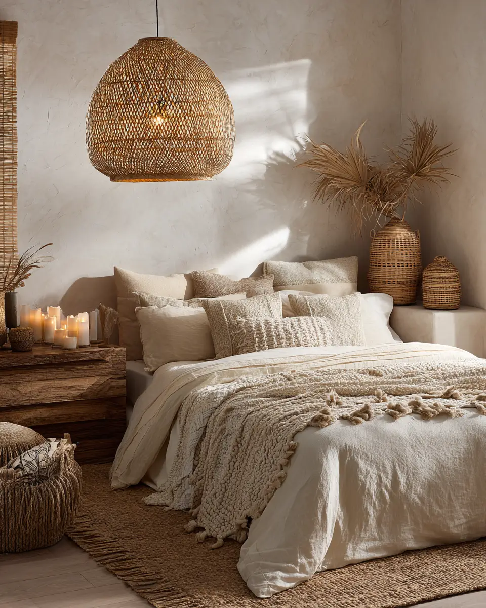 Cream Boho Bedroom Decor Ideas