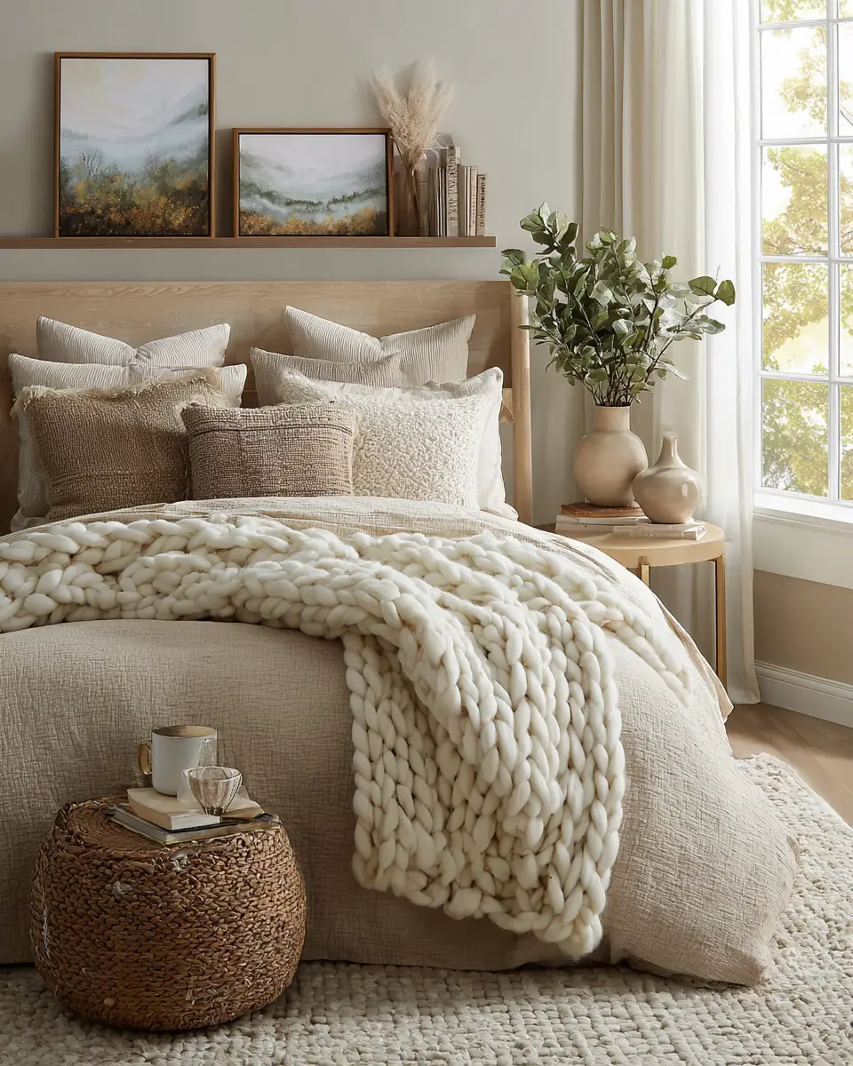Cream Boho Bedroom Decor Ideas
