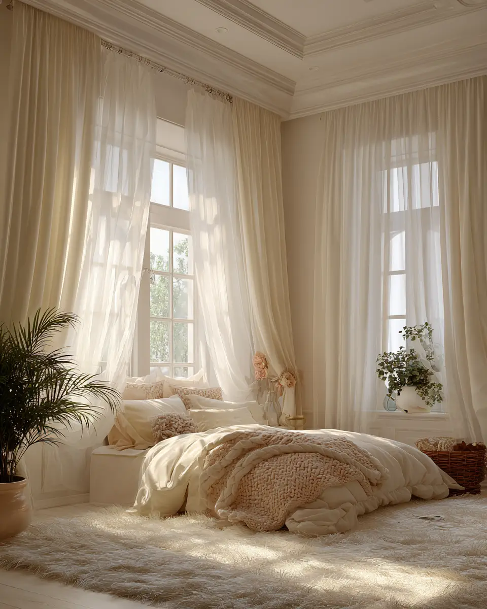 Cream Boho Bedroom Decor Ideas