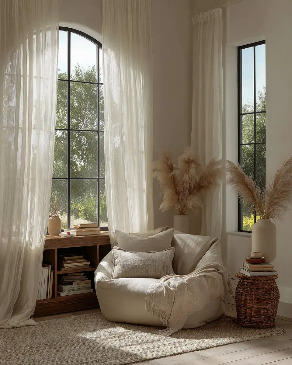 Cream Boho Home Office Decor Ideas - Featured