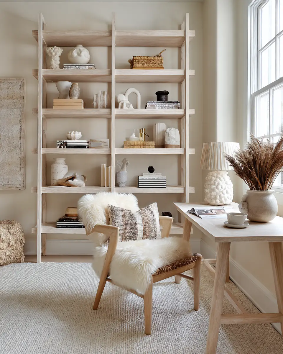 Cream Boho Home Office Decor Ideas