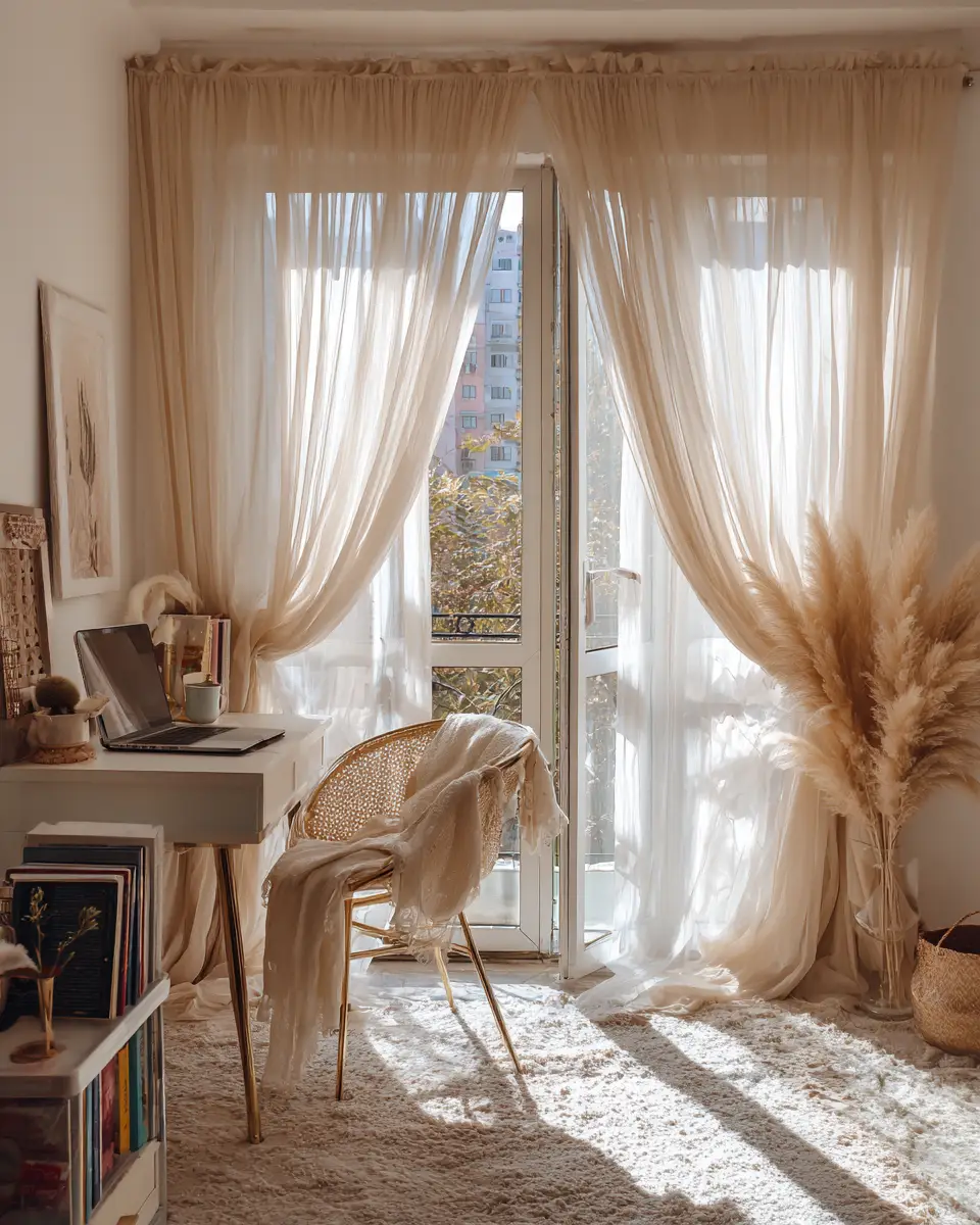 Cream Boho Home Office Decor Ideas