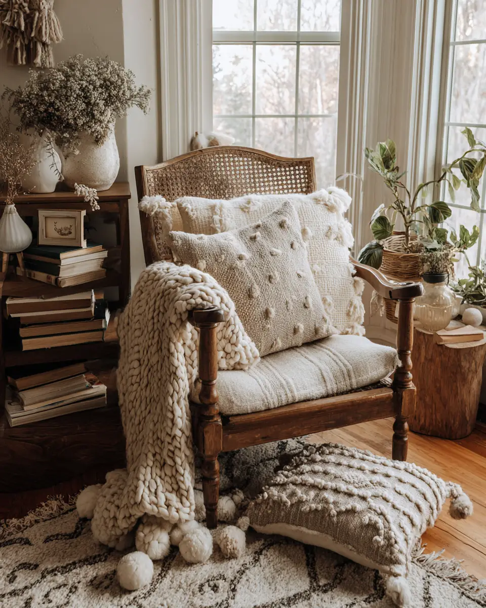 Cream Boho Home Office Decor Ideas