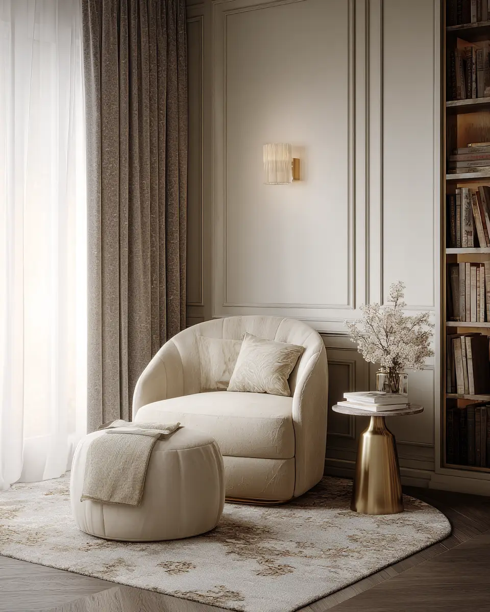 Cream Classic Living Room Decor Ideas - Featured