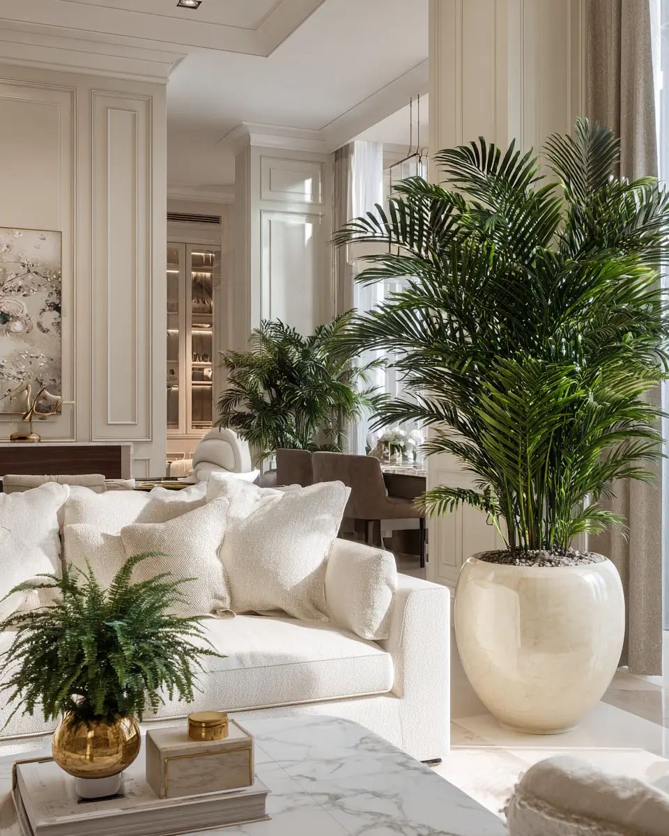 Cream Classic Living Room Decor Ideas