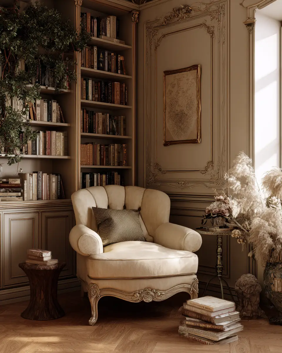 Cream Classic Living Room Decor Ideas