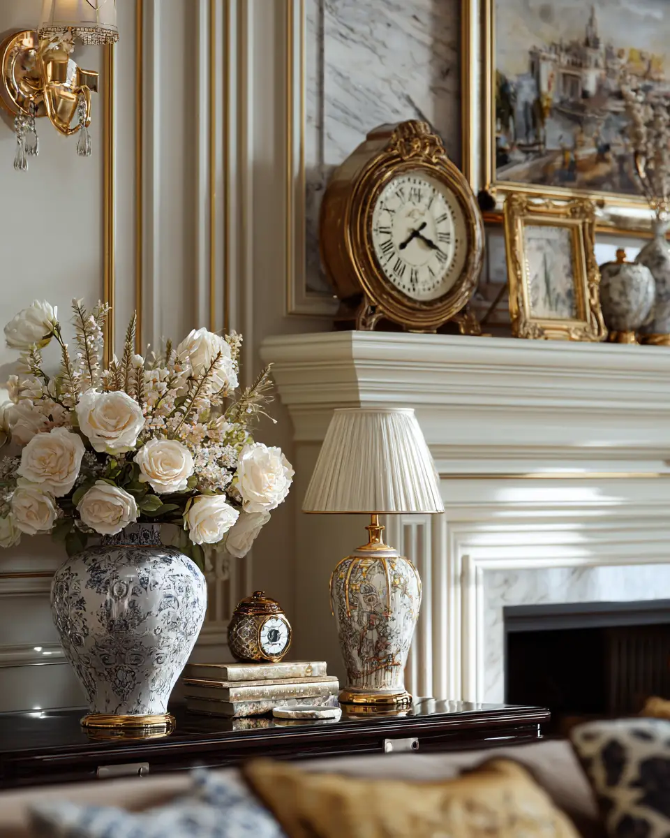 Cream Classic Living Room Decor Ideas