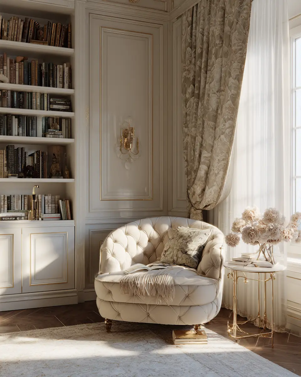 Cream Classic Living Room Decor Ideas