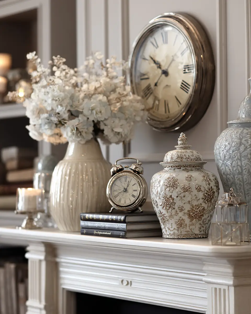 Cream Classic Living Room Decor Ideas