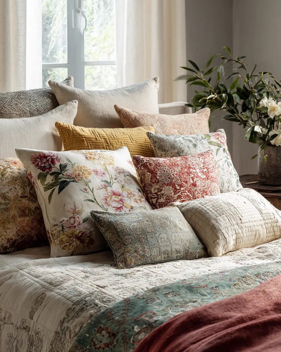 Cream Eclectic Bedroom Decor Ideas