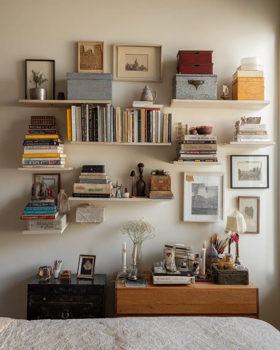 Cream Eclectic Bedroom Decor Ideas