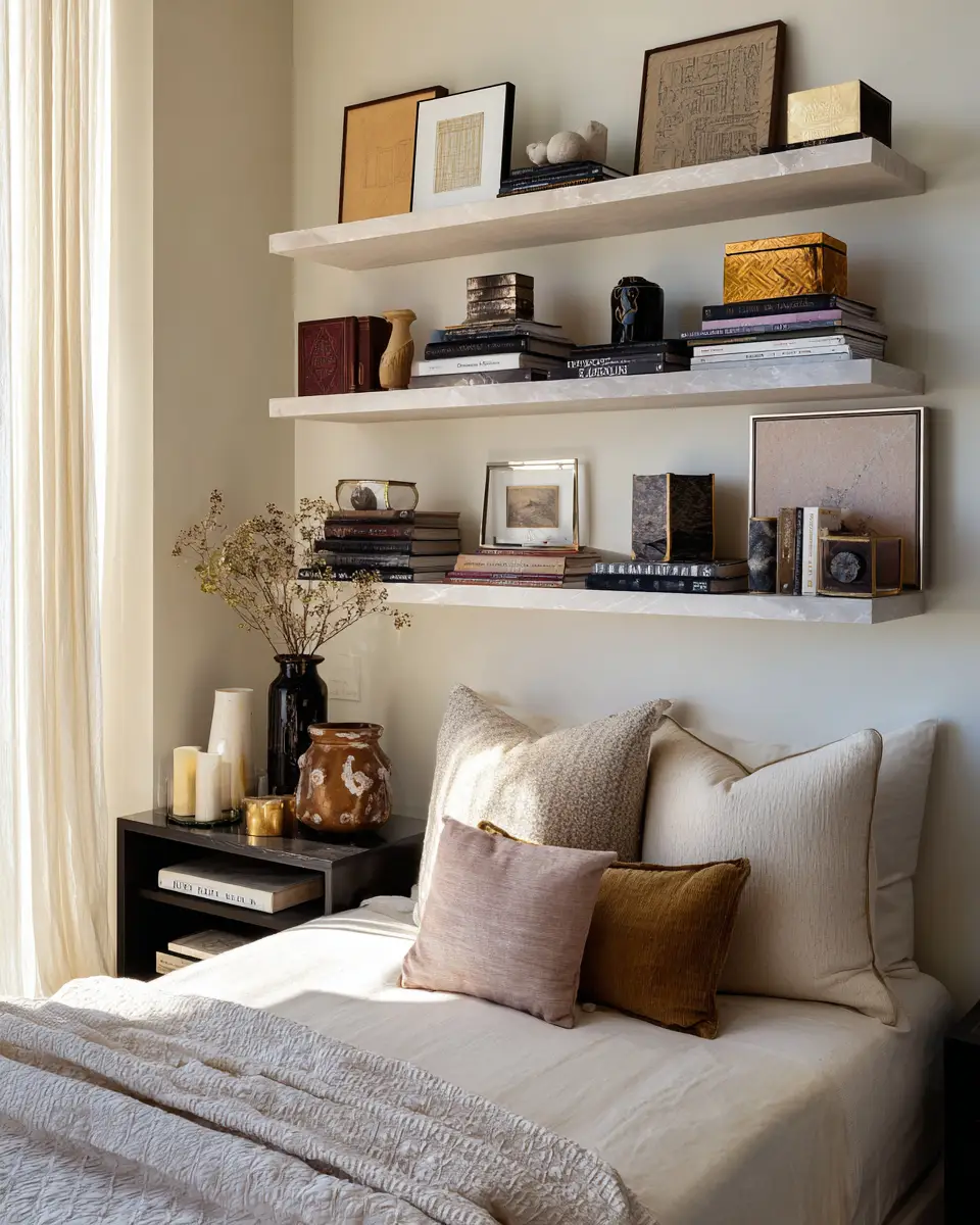 Cream Eclectic Bedroom Decor Ideas