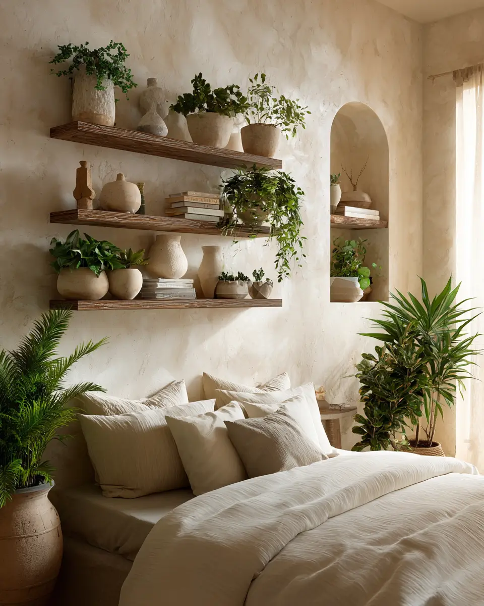 Cream Eclectic Bedroom Decor Ideas