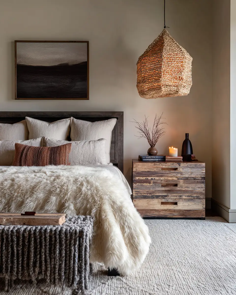 Cream Eclectic Bedroom Decor Ideas