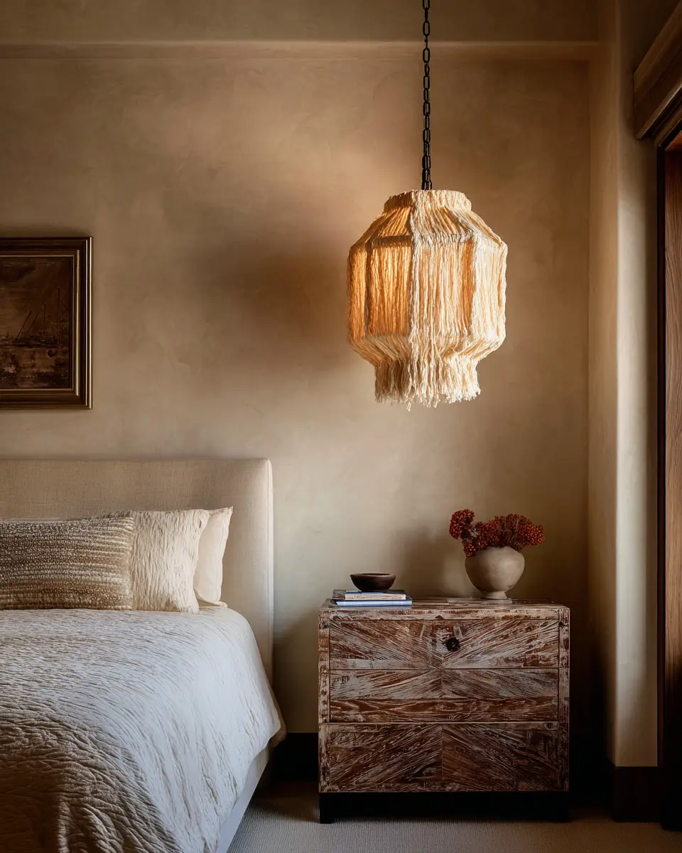 Cream Eclectic Bedroom Decor Ideas