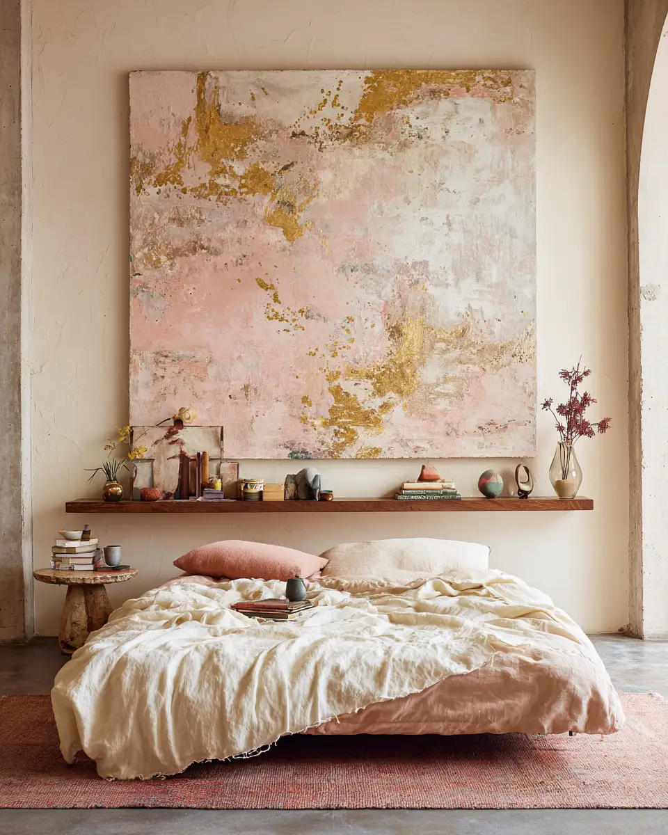 Cream Eclectic Bedroom Decor Ideas