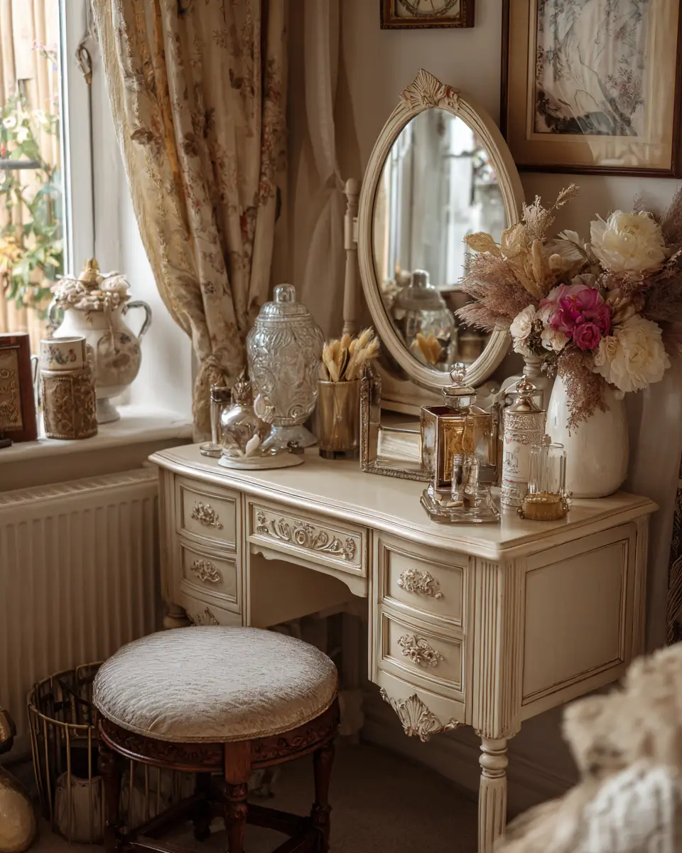 Cream Eclectic Bedroom Decor Ideas