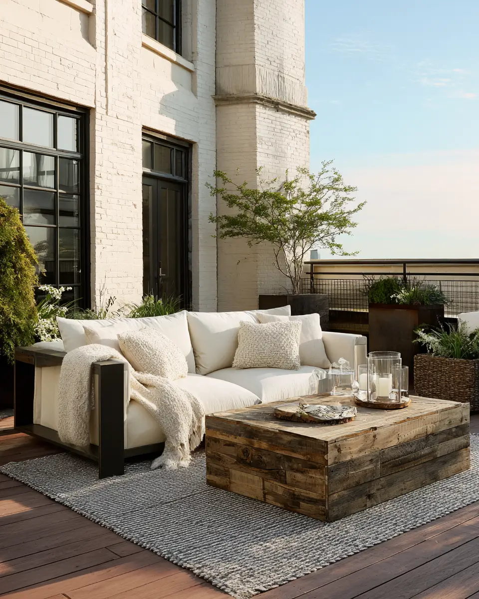 Cream Industrial Patio Decor Ideas