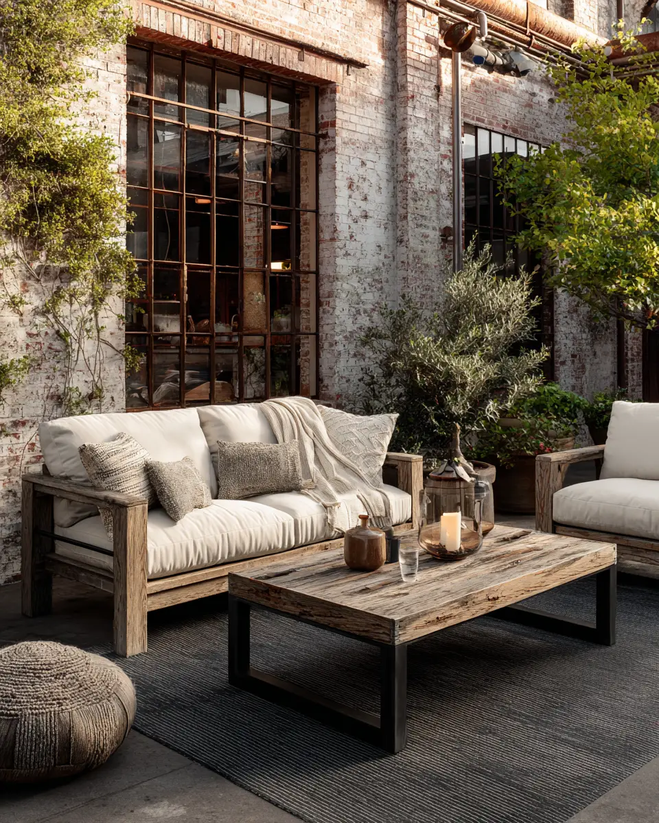 Cream Industrial Patio Decor Ideas